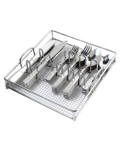 Gibson Home Abbeville 61 Piece Stainless Steel Flatware Set with Wire Caddy