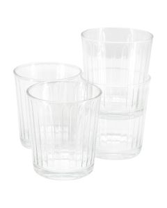Gibson Home Moonstone 4 Piece 13.5 Ounce Double Old-Fashioned Glass Set