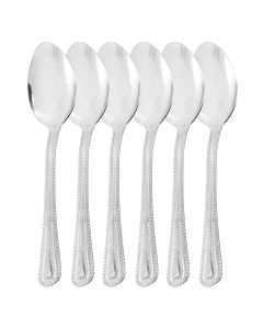 Gibson Home Tustin 6 Piece Stainless Steel Teaspoon Flatware Set in Silver