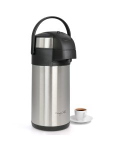 MegaChef 3.17 Quart Stainless Steel Vacuum Body Pump Cap Air Pot