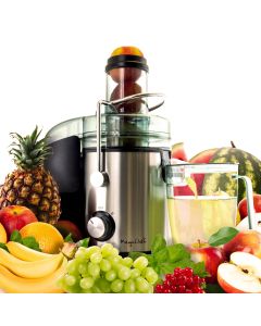 MegaChef Wide Mouth Juice Extractor, Juice Machine with Dual Speed Centrifugal Juicer, Stainless Steel Juicers Easy to Clean